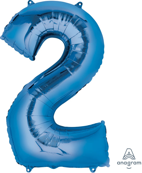34" Balloon: Giant Number 2 - Multiple Colours Available