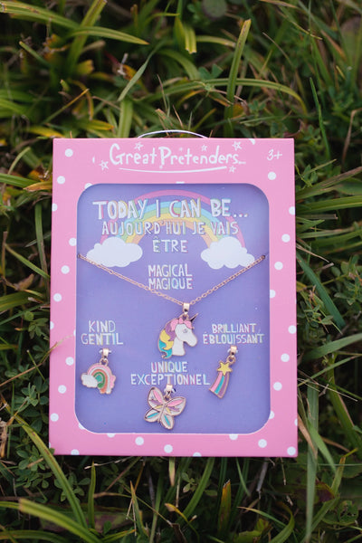 Today I Can Be Magical, Kind, Brilliant, or Unique Necklace and Charms Set -  Ages 3+