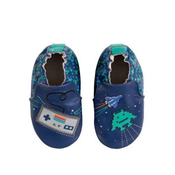 Soft Soles: Sonic Blue Leather - Ages 0-18mth