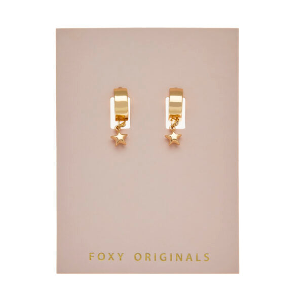 Earrings: Puffy Star - Gold or Rose Gold