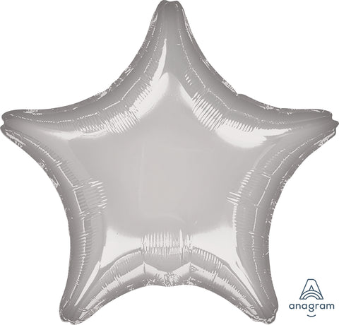 19" Balloon: Metallic Silver Decorator Star