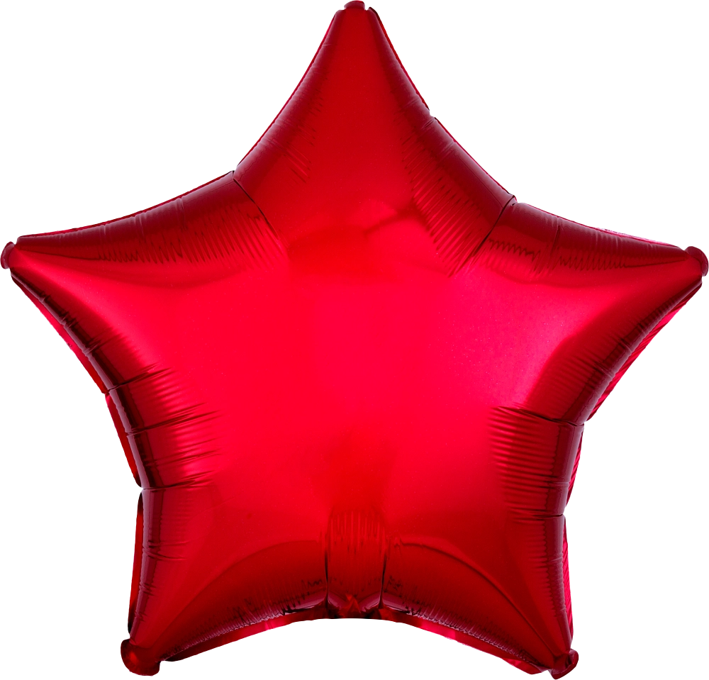 Metallic Red Star Balloon 19"