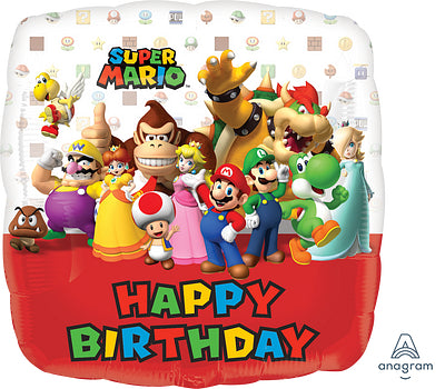 Mario Bros. Happy Birthday Balloon 17"