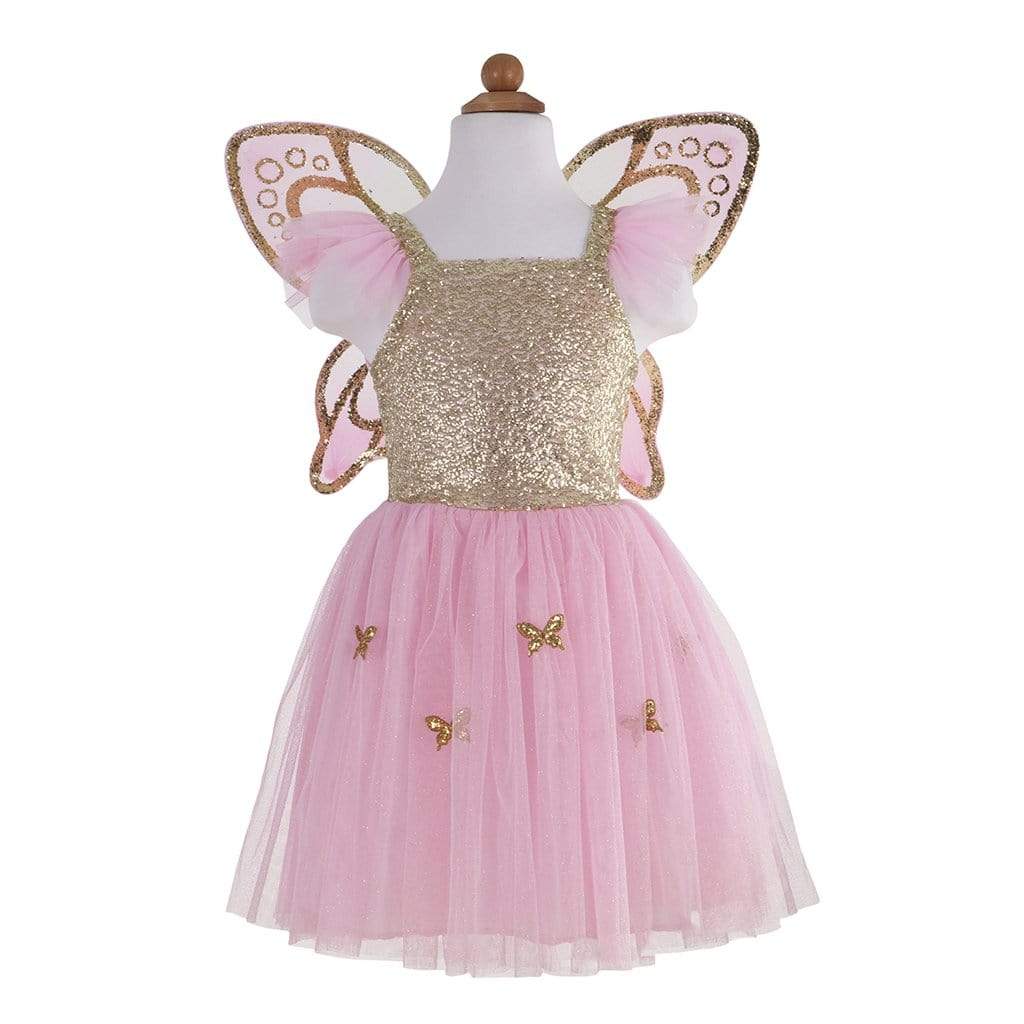 Gold Butterfly Dress with Wings 5-6