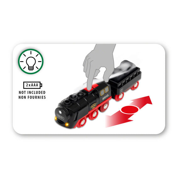 Brio: Battery-Operated Steaming Train - Ages 3+