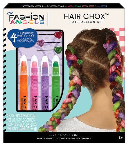 F. Angels: Hair Chox Design Kit: Hair Chalk and Heart Bobby Pins - Ages 8+