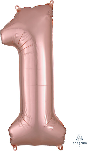 Giant Number 1 Balloon 34": Multiple Colours Available
