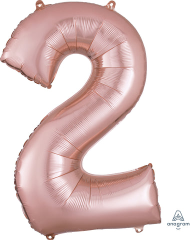Giant Number 2 Balloon 34": Multiple Colours Available