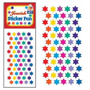 Star of David Stickers: Prismatic, Solid - Ages 3+