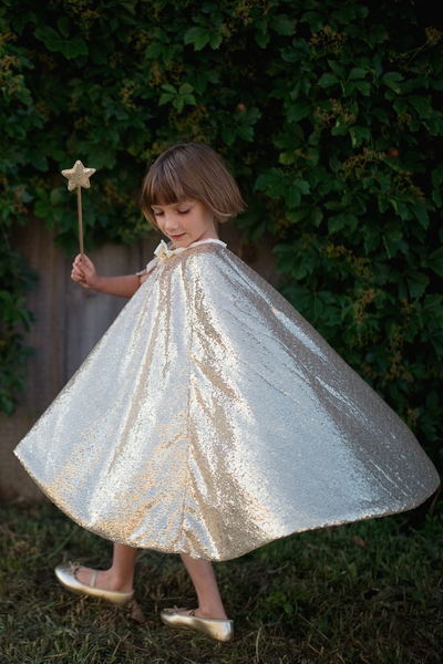 GP: Gracious Gold Sequins Cape - Ages 5-6