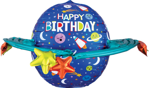 Happy Birthday Colourful Galaxy Balloon 29"