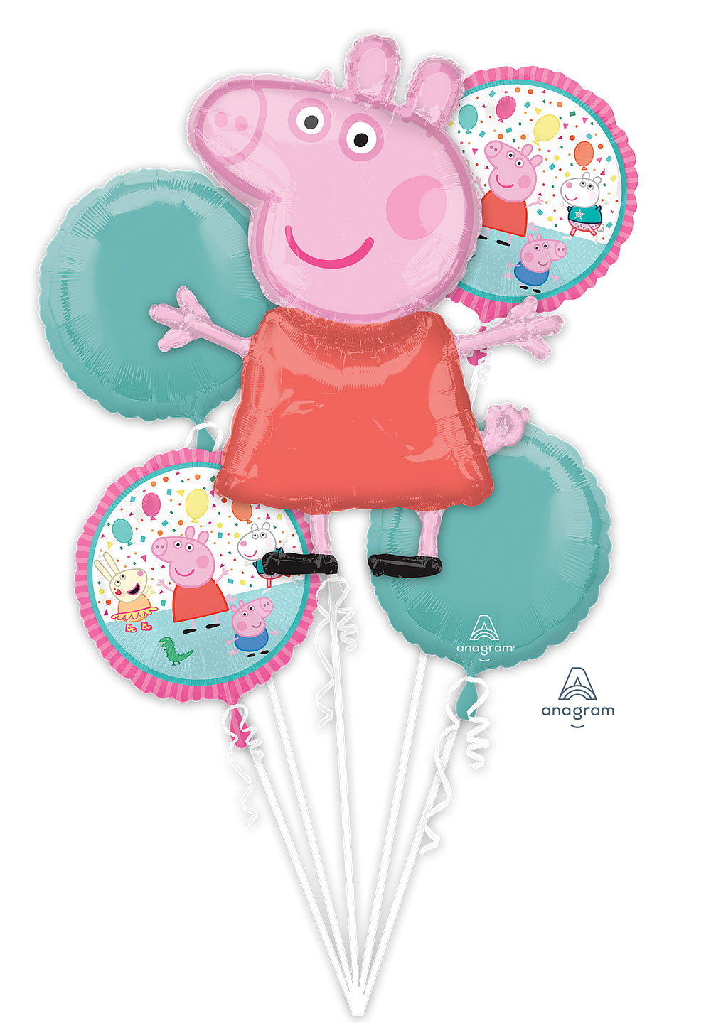 Peppa Pig 5 Balloon Bouquet