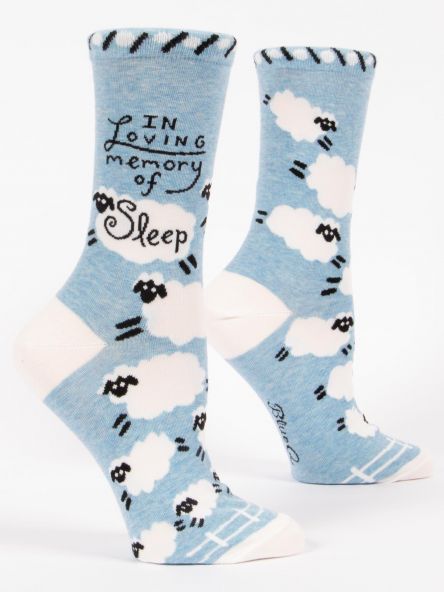 Loving Memory of Sleep Crew Socks Women's