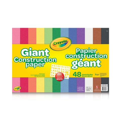 48 Sheets Giant Construction Paper - Ages 3+