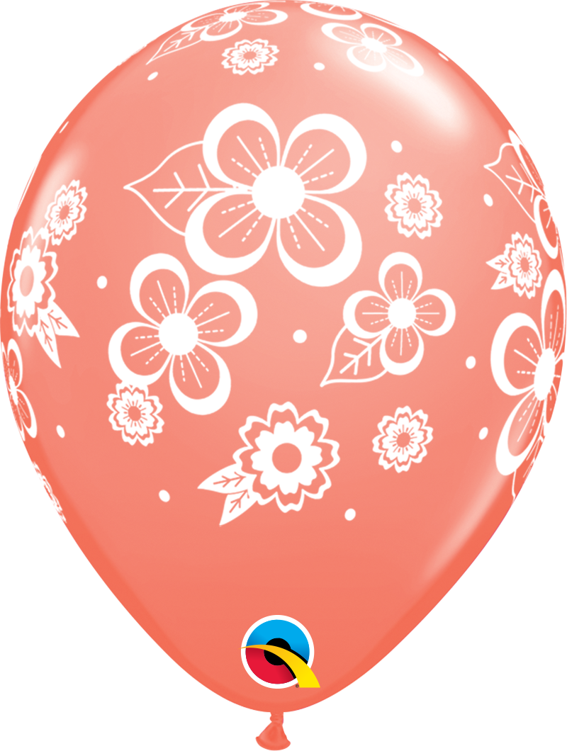 Floral Blossoms Latex Balloon 11"