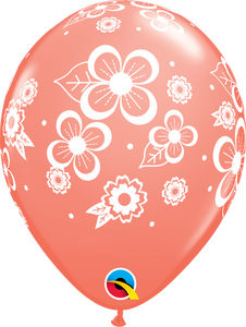 Floral Blossoms Latex Balloon 11"