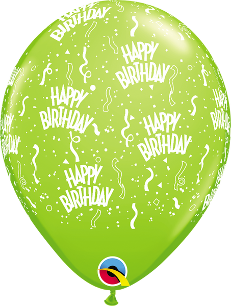 11" Latex Balloon: Birthday-a-Round