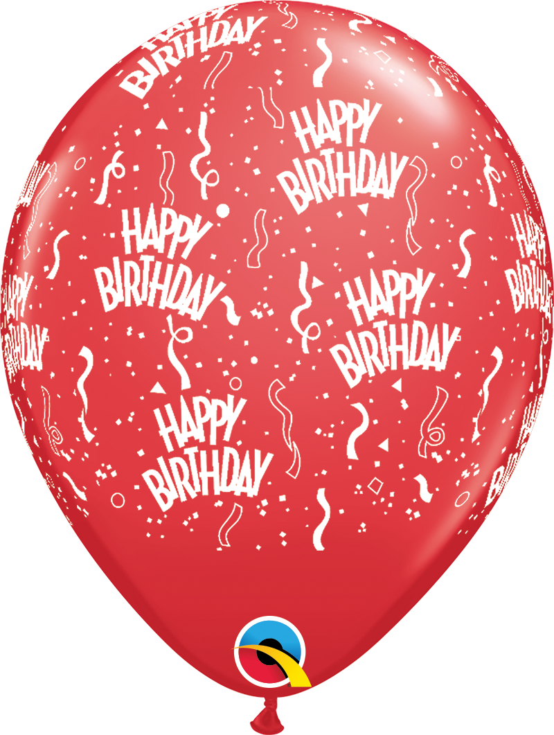 11" Latex Balloon: Birthday-a-Round