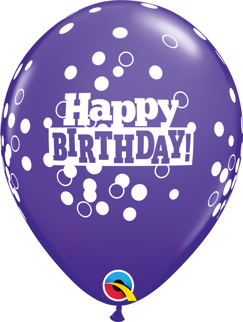 Birthday Confetti Dots Latex Balloon 11"