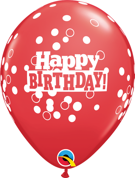 Birthday Confetti Dots Latex Balloon 11"