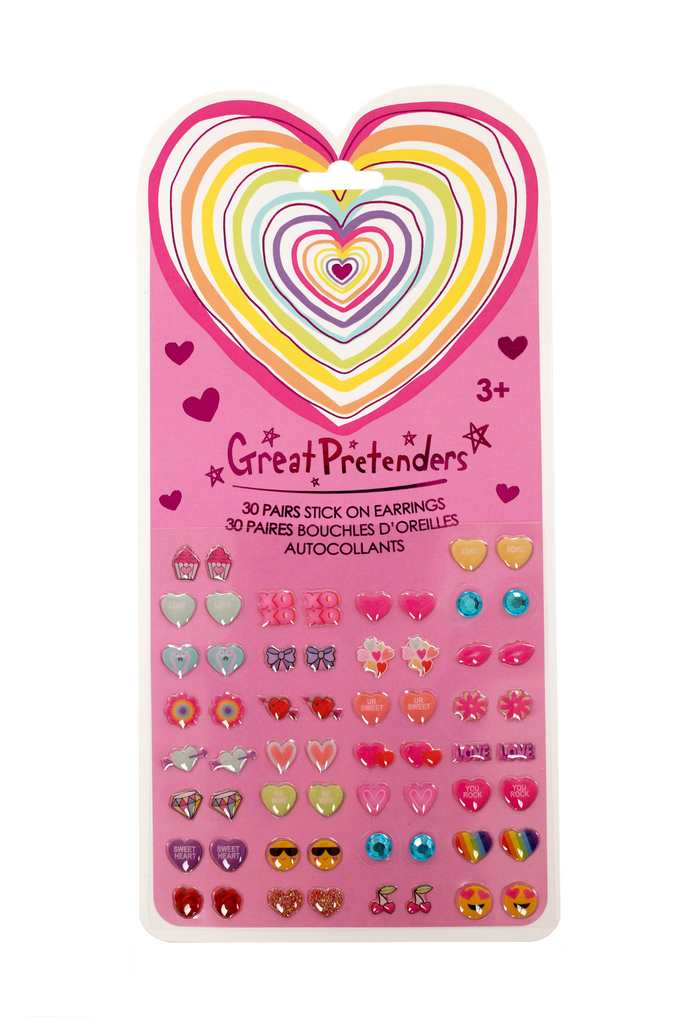 GP Heart Sticker Earrings Ages 3 Playful Minds