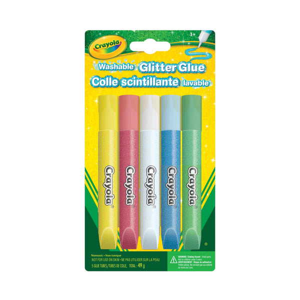 Washable Glitter Glue, 5 Count - Ages 3+