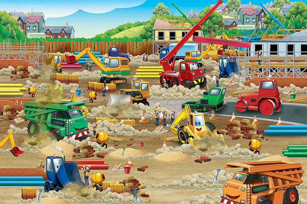 36 Piece Floor Puzzle: Construction Zone - Ages 3+