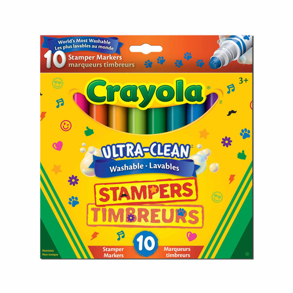 Crayola Ultra-Clean Washable Stampers Markers - 10 Count