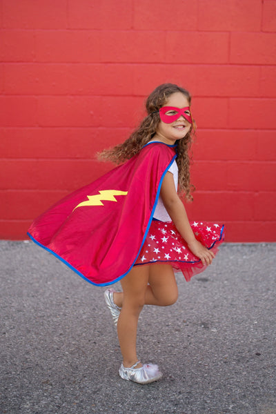 Superhero Tutu, Cape & Mask Set Red