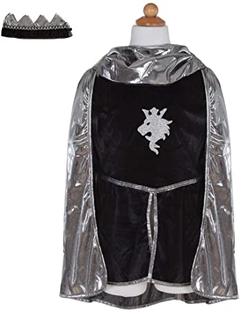 Silver Knight Set with Tunic, Cape and Crown