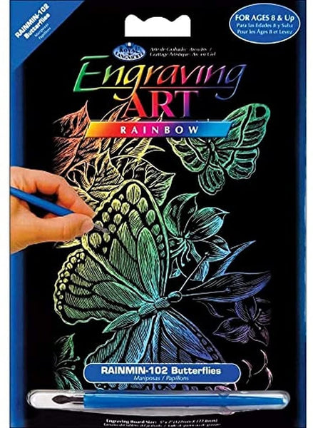 Mini Engraving Art: Rainbow Butterflies - Ages 8+