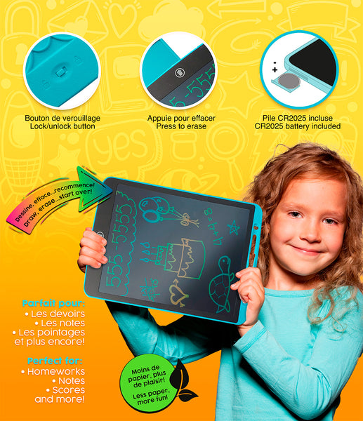 12 Colour Doodle Erasable Tablet - Ages 4+