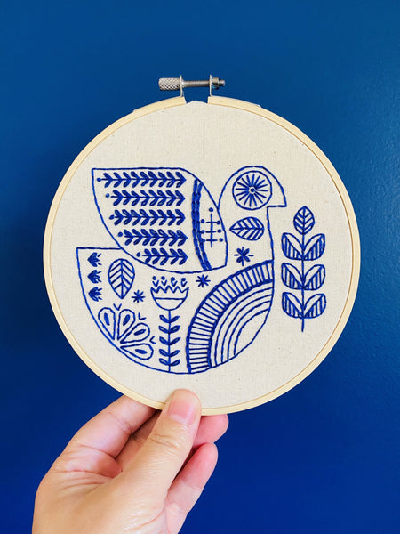 Hygge Dove: Complete Embroidery Kit - Level Flexible