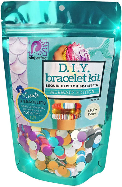 Pixperfect D.I.Y. bracelet kit  Sequin stretch bracelets 8+