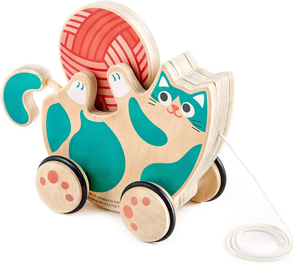 Hape: Roll & Rattle Kitten Pull Along - 12mths+