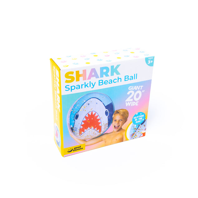 XL Sparkly Beach Ball: Shark - Ages 3+