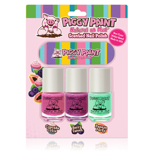 Scented Nail Polish 3-Pack with Nail File - Ages 3+