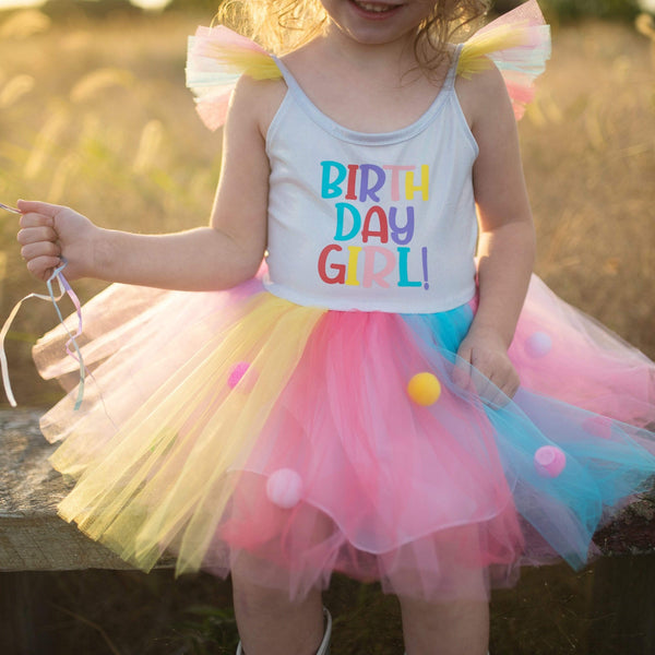 Birthday Girl Dress and Headband Set - Size 4-5