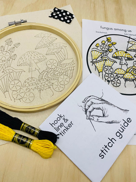 Fungus Among Us: Complete Embroidery Kit - Level 1