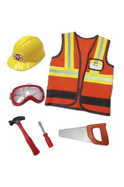 GP: Construction Worker Costume and Accessories - Size 5-6