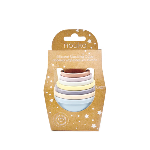 Noüka: Silicone Stacking Cups: Sky Set - Ages 6mths+