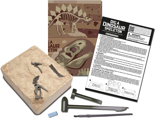 KidzLabs: Dig a Dinosaur Skeleton: Triceratops - Ages 8+