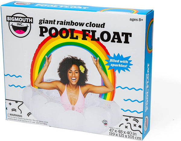 Giant Rainbow Cloud Pool Float - Ages 8+