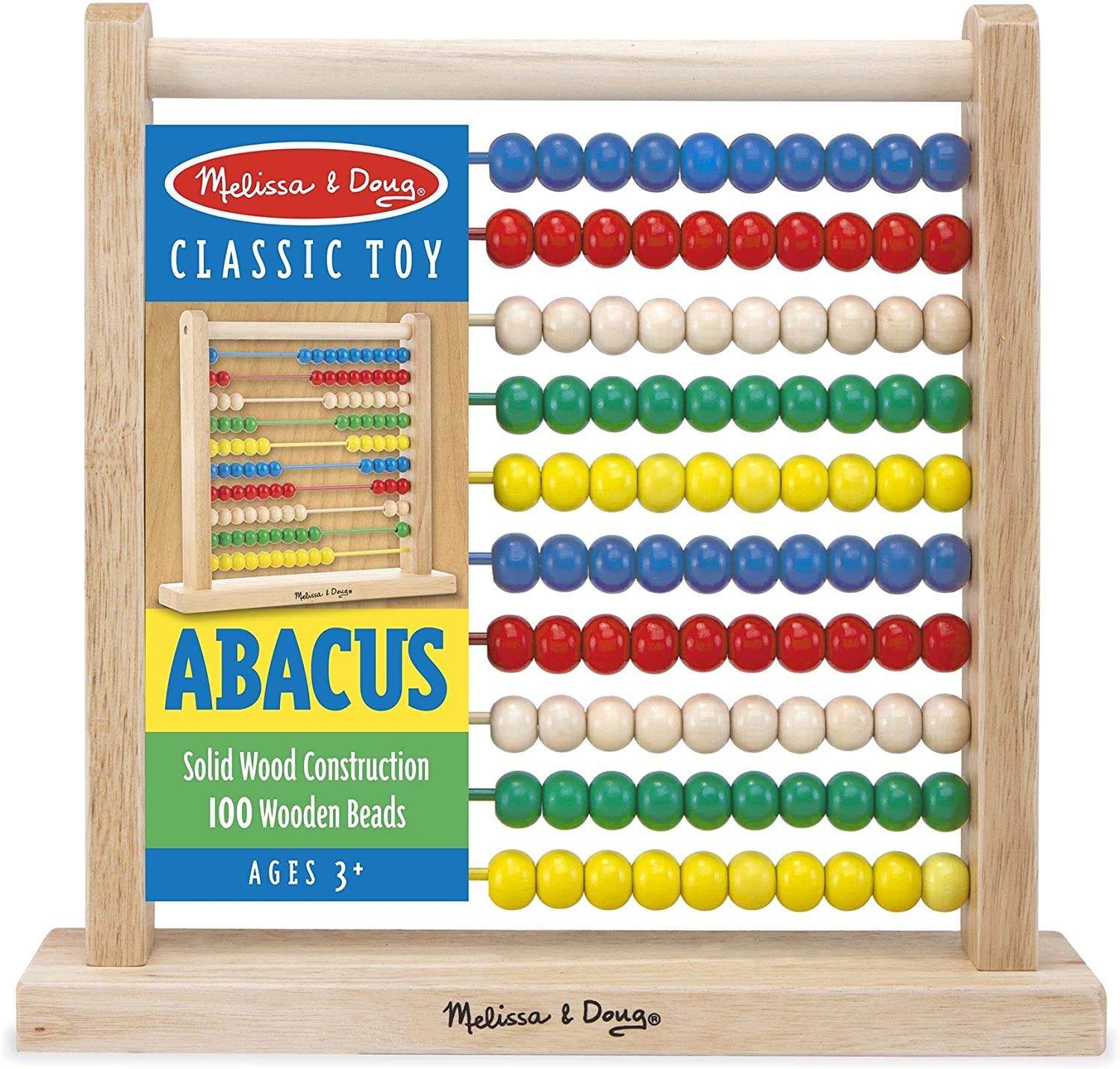 Abacus 100Wooden beads Melissa & Doug 3+