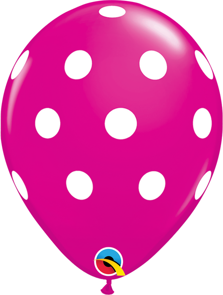 Big Polka Dots Latex Balloon 11"