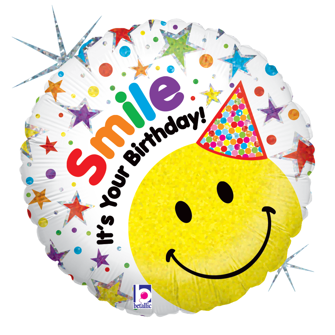 Smile Birthday Hat Balloon 18"