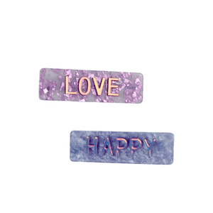 Happy Love Hair Clips  - Ages 3+