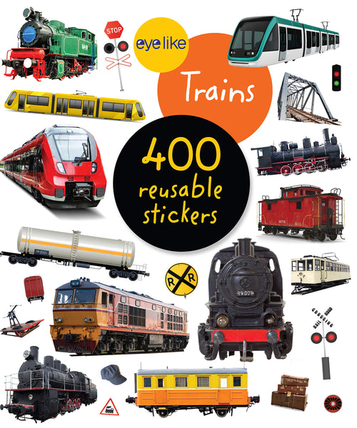 AB: EyeLike: Trains 400 Reusable Stickers - Ages 3+