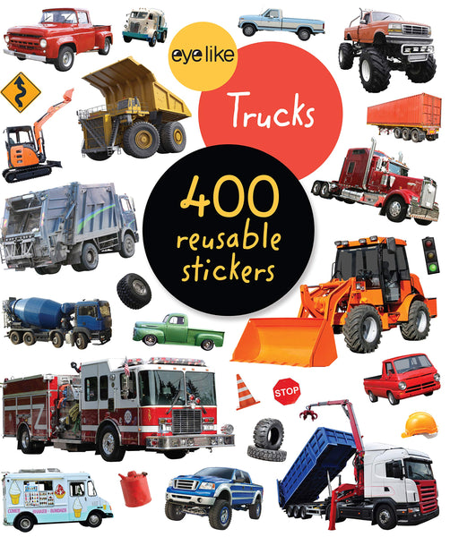AB: EyeLike - Trucks 400 Reusable Stickers - Ages 3+