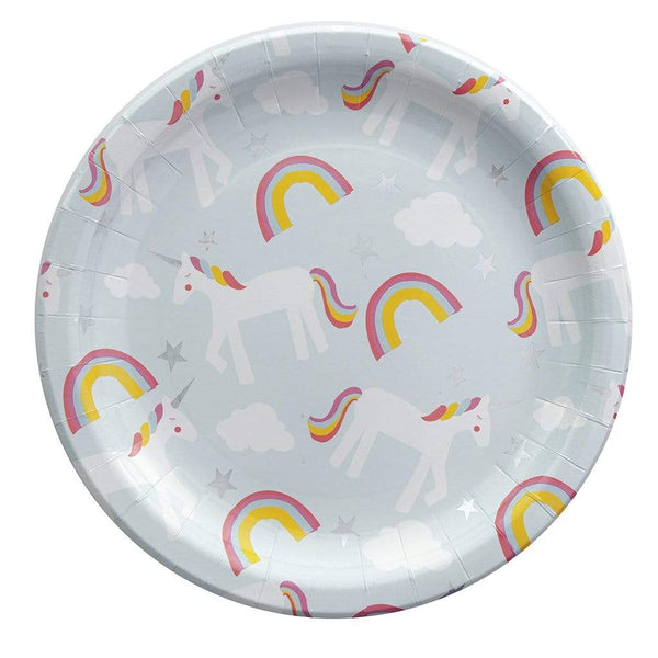 9" Paper Unicorn Plates 8pcs